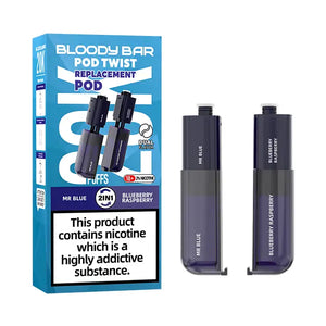 Bloody Bar 20K Refill Pods For Pod Twist Vape - mr blue & blueberry raspberry