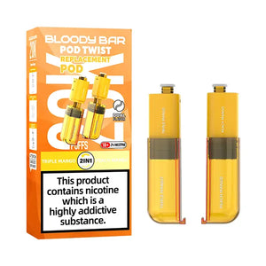Bloody Bar 20K Refill Pods For Pod Twist Vape - triple mango & peach mango