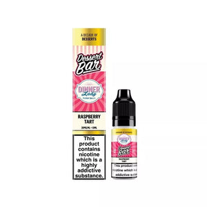 Dinner Lady Dessert Bar 10ml Nic Salt Vape Juice Raspberry Tart Flavour Great for Pod Vape Kits & MTL Vape Tanks