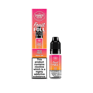 Dinner Lady Fruit Full Nic Salt 10ml with bright packaging, featuring fresh fruit flavour.