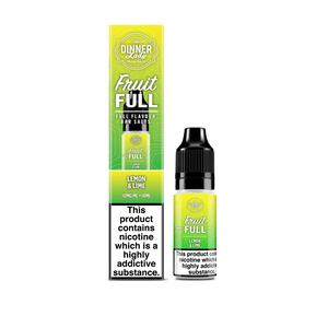 Dinner Lady Fruit Full Lemon & Lime Nic Salt, 10ml bottle with matching box.