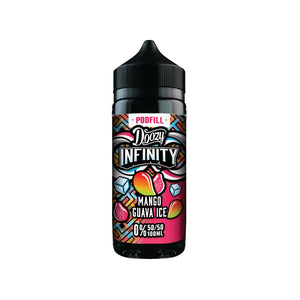 Doozy Infinity Pod Fill 50/50 Mango Guava Ice Flavour 100ml Shortfill Vape Juice Great For Refillable Pod Vape Kits