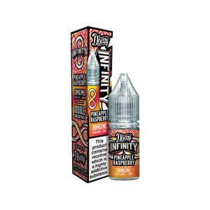 Doozy Infinity Pineapple Raspberry Flavour 10ml Nic Salt Great for Refillable Pod Vape Kits