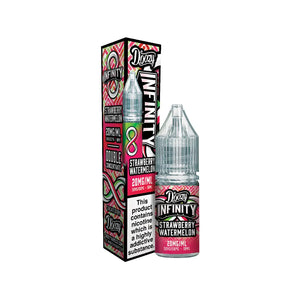 Doozy Infinity strawberry watermelon Flavour 10ml Nic Salt Great for Refillable Pod Vape Kits