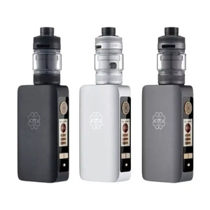 DotMod DotBox 220 V2 Vape Kit in three different colours - black, silver and gunmetal