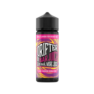Drifter Bar Juice kiwi passion guava ice Flavour 50VG/50PG 100ml Shortfill Vape Juice great for MTL Vaping with Refillable Pod Vape Kits or MTL Vape Tanks