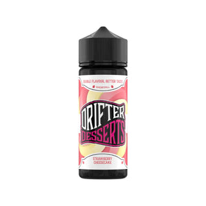 Drifter Dessert strawberry cheesecake 100ml 50VG/50PG Shortfill Vape Juice great for Refillable Pod Vape kits or MTL Vape Tanks