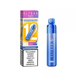 Elf Bar Plus 12 Prefilled Pod Kit in 3 different flavour - kiwi passion fruit guava - strawberry ice - blue razz lemonade