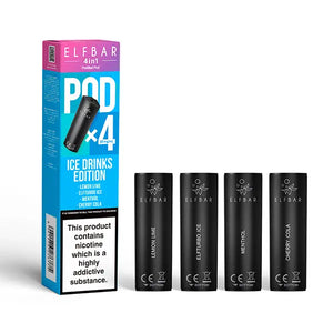 elf bar 4 in 1 vape refill pods ice drinks edition