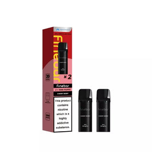 Hayati Finebar 1000 Cherry Berry Prefilled 2ml 20mg 2x Pods for the Hayati Finebar 1000 Puff Pod Kit
