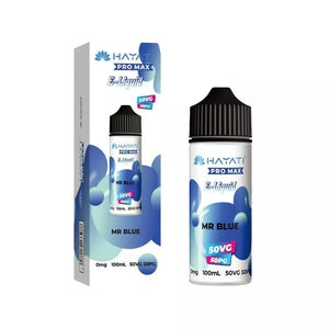 Hayati Pro Max Mr Blue 50/50 100ml Shortfill great for refillable pod vapes and MTL Vape Tanks
