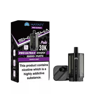 Hayati Pro Ultra Plus Shisha 30K Grape & Mint Pods For The Hayati Pro Ultra Plus Shisha 30K Kit