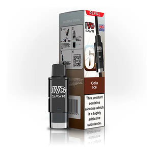 IVG SAVR Prefilled Vape Pods Refill Containers cola ice flavour