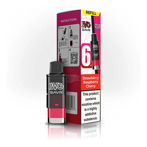 IVG SAVR Prefilled Vape Pods Refill Containers strawberry raspberry cherry