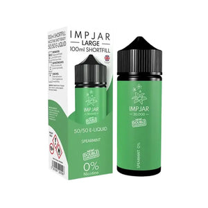 Imp Jar Large spearmint 100ml 50VG/50PG Shortfill Vape Juice great for Refillable Pod Vape Kits or MTL Vape Tanks