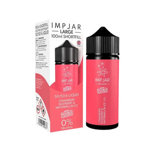 Imp Jar Large Strawberry Raspberry & watermelon ice 100ml 50VG/50PG Shortfill Vape Juice great for Refillable Pod Vape Kits or MTL Vape Tanks