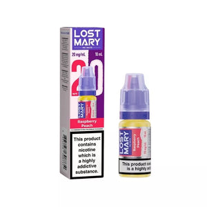 Lost Mary Raspberry Peach Nic Salt Vape Juice great for Refillable Pod Vape Kits
