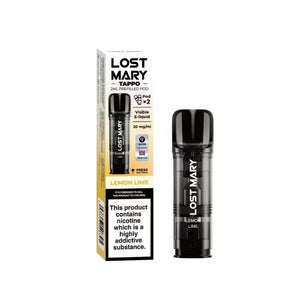 Lost Mary Tappo Prefilled Vape Pod Containing Lemon & Lime Flavoured 20mg Nic Salt E-liquid for the Lost Mary Tappo Pro Pod Kit
