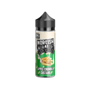 Moreish As Flawless Apple Crumble Custard Flavour 100ml Shortfill E-liquid Great to use with Sub-ohm Vape Tanks