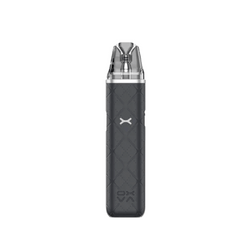 Four OXVA Xlim GO pod vape kits in black, white, green, and pink.