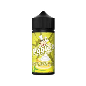 Pablo's Cake Shop Lemon Drizzle Cake with Clotted Cream Flavour 100ml Shortfill E-liquid perfect for Sub-ohm Vape Tanks