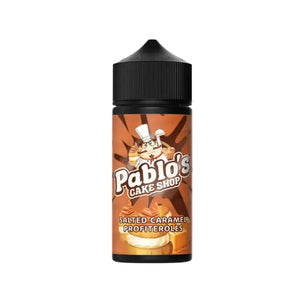 Pablo's Cake Shop Salted Caramel Profiteroles Flavour 100ml Shortfill E-liquid perfect for Sub-ohm Vape Tanks
