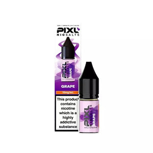 Pixl 10ml Nic Salt E-liquid Grape Flavour Available in 10mg or 20mg Great For Refillable Pod Vapes