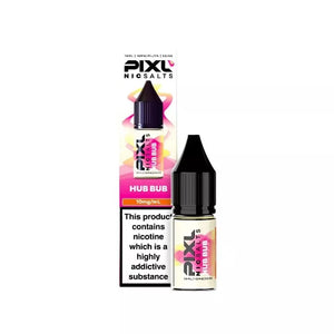 Pixl 10ml Nic Salt E-liquid Hub Bub Flavour Available in 10mg or 20mg Great For Refillable Pod Vapes