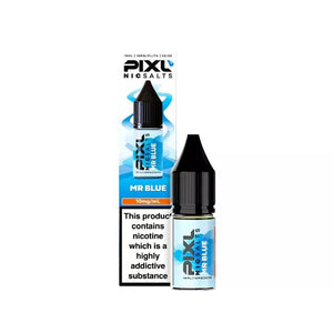 Pixl 10ml Nic Salt E-liquid Mr Blue Flavour Available in 10mg or 20mg Great For Refillable Pod Vapes