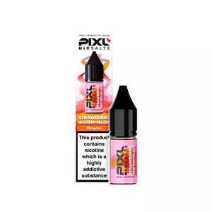 Pixl 10ml Nic Salt E-liquid Strawberry Watermelon Flavour Available in 10mg or 20mg Great For Refillable Pod Vapes