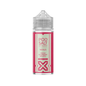 Pod Salt Nexus fresh raspberry mojito Flavour 100ml Shortfill E-liquid great for Sub-ohm Vape Kits