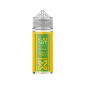 Pod Salt Nexus Pineapple passion lime Flavour 100ml Shortfill E-liquid great for Sub-ohm Vape Kits