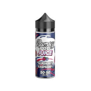 Ramsey Pod Juice Blueberry Raspberry flavour 100ml Shortfill E-liquid Great with Refillable Pod Vape Kits