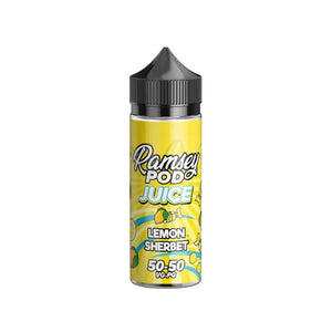 Ramsey Pod Juice Lemon Sherbet flavour 100ml Shortfill E-liquid Great with Refillable Pod Vape Kits