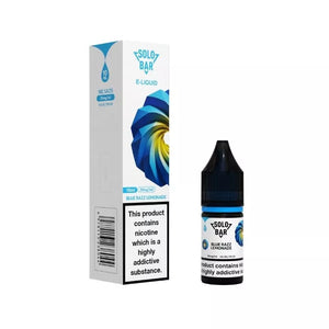 solo bar 10ml nic salt e-liquid blue razz lemonade flavour great for refillable pod vape kits