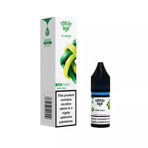 solo bar 10ml nic salt e-liquid kiwi cola flavour great for refillable pod vape kits
