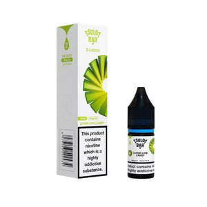 solo bar 10ml nic salt e-liquid lemon lime candy flavour great for refillable pod vape kits