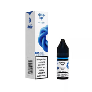 solo bar 10ml nic salt e-liquid mr lemmy blue flavour great for refillable pod vape kits