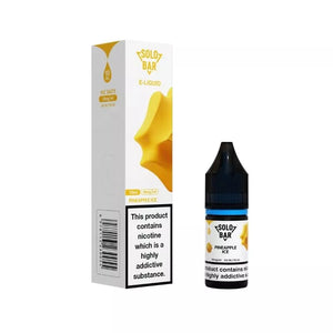 solo bar 10ml nic salt e-liquid pineapple ice flavour great for refillable pod vape kits