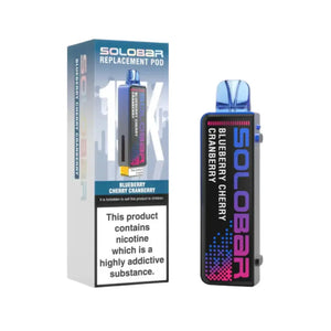 Solobar 15K blueberry Cherry Cranberry flavour Refill Pod for the Solo 30K & Solo Boost Vape Kits