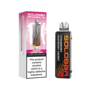 Solobar 15K strawberry raspberry cherry flavour Refill Pod for the Solo 30K & Solo Boost Vape Kits