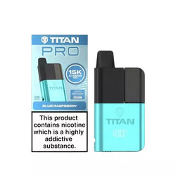 Titan Pro 15K Prefilled Pod Vape Kit filled with 20mg Nicotine Salt E-liquid up to 15,000 puffs with a Built-in 1000mAh Battery