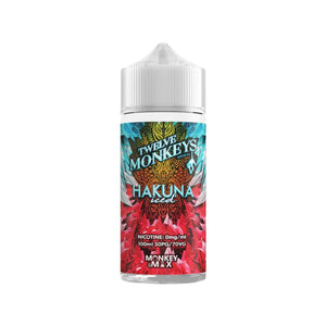 Twelve Monkeys hakuna iced Flavour 100ml E-liquid Shortfill great for sub-ohm vape tanks
