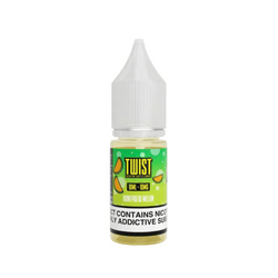 Five Twist E-liquid 10ml nic salt bottles with various fruit flavours displayed.