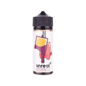 Unreal 2 passionfruit & grapefruit Flavour 100ml E-liquid Vape Juice great for sub-ohm vape kits