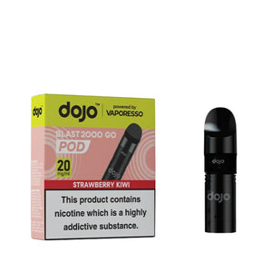 Dojo Blast 2000 Go Prefilled Pods By Vaporesso for the Dojo Blast 2000 Go Pod Vape Kit Strawberry Kiwi Flavour