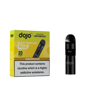 Dojo Blast 2000 Go Prefilled Pods By Vaporesso for the Dojo Blast 2000 Go Pod Vape Kit Pineapple Ice Flavour