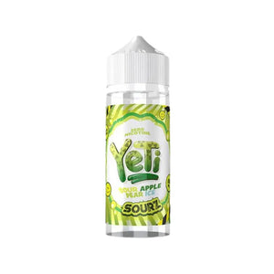 Yeti Sourz Sour Apple Pear Ice Flavour 100ml Shortfill Vape Juice Great for Sub-ohm Vape Kits