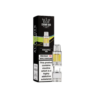 Al Fakher Crown Bar Pro Max 12K Refill Pods for the Al Fakher Crown Bar Pro Max Device - Pineapple Ice Flavour