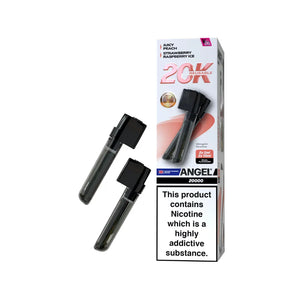 Angel 20k Vape Pods By Vape Bars for the Vapes Bar Angel 20K Rechargeable Vape Kit. Coral Edition Juicy Peach & Strawberry Raspberry Ice Flavour